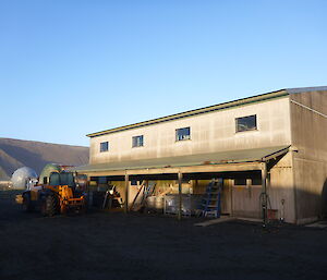 A timber two storey building