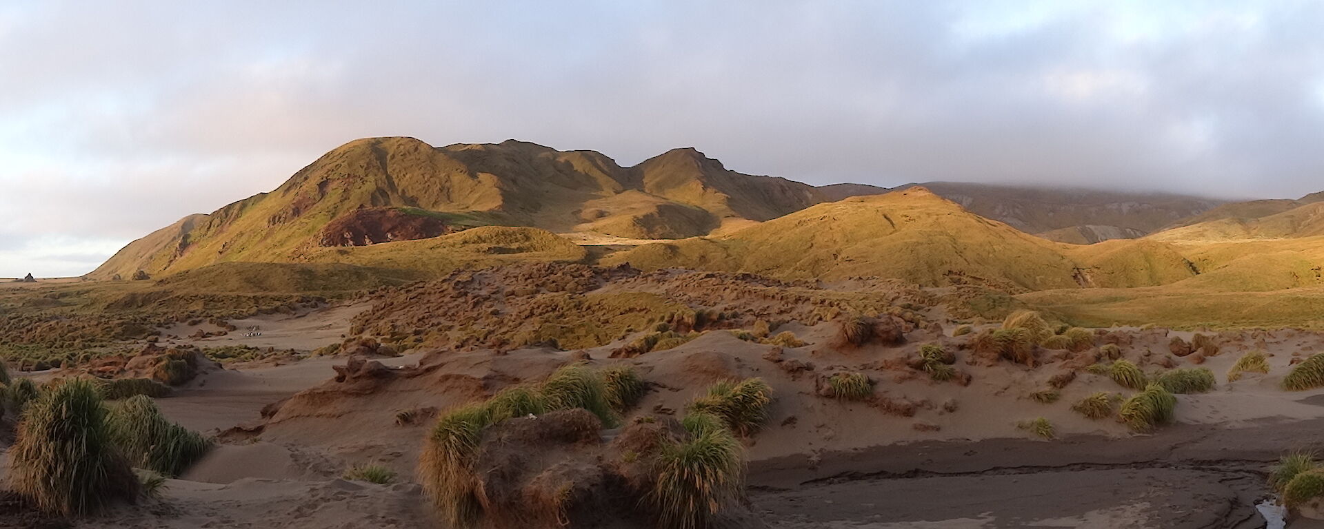 Panoramic landscape image of Bauer Bay