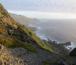 Looking south across Far North Precarious Bay, on the the West Coast, from the top of the jump up