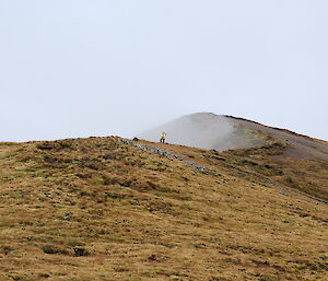 Nick going up along a ridge