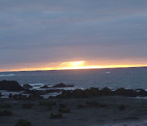 sunset of the east coast landscape