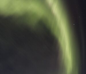 A picture of the southern lights Aurora green in colour