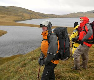 Marty, Aaron and Tony near the northern end of Prion Lake