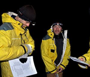 Three expeditioners, Steve, Mark and Craig