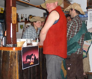 Dave, Karen , Steve and others at the bar