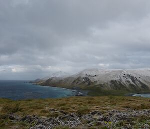 View from Wireless Hill to the south over the snow covered escarpment