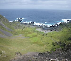 View of Sellick Bay from the top of the escarpment