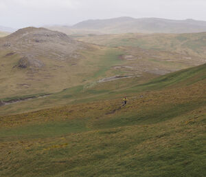 Dave B in the distance on the track to Green Gorge