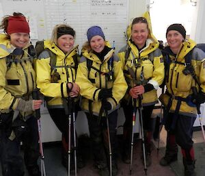 The girls made it back to station together, signing back in at the Communications building.