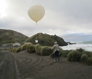 Weather balloon is released