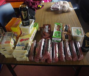 Extensive assortment of food items