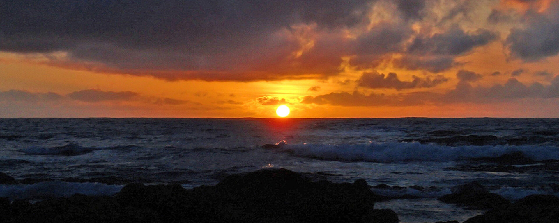 Beautiful sunset over the ocean