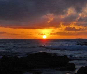 Beautiful sunset over the ocean