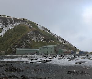 Snow scene around station