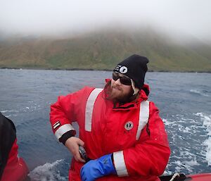 Sean in IRB en route to Green Gorge