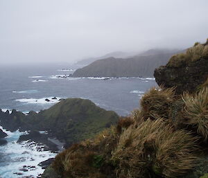 View from Petrel Peak: South West Point, Caroline Point, with Cape Starr in the distance