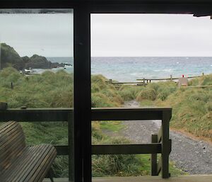 View of Garden Cove from station leader’s office in Cumpston’s cottage