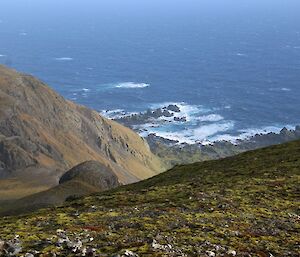 The rugged west coast below Mt Waite