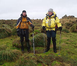 Wildlife ranger Mike and supervising comms tech Scotty