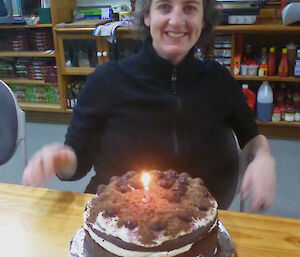 Dr Meg and her birthday cake
