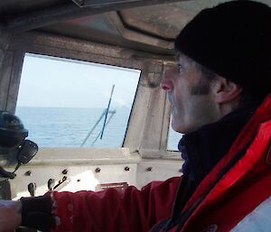 Ian at the helm