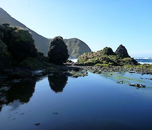 Reflections in rock pool at Secluded Beach