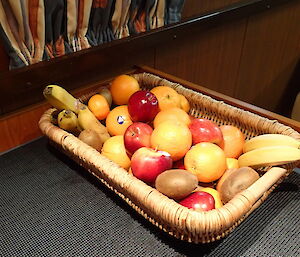 A platter of fresh fruit