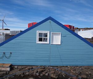 The northern end of Biscoe is blue with one window