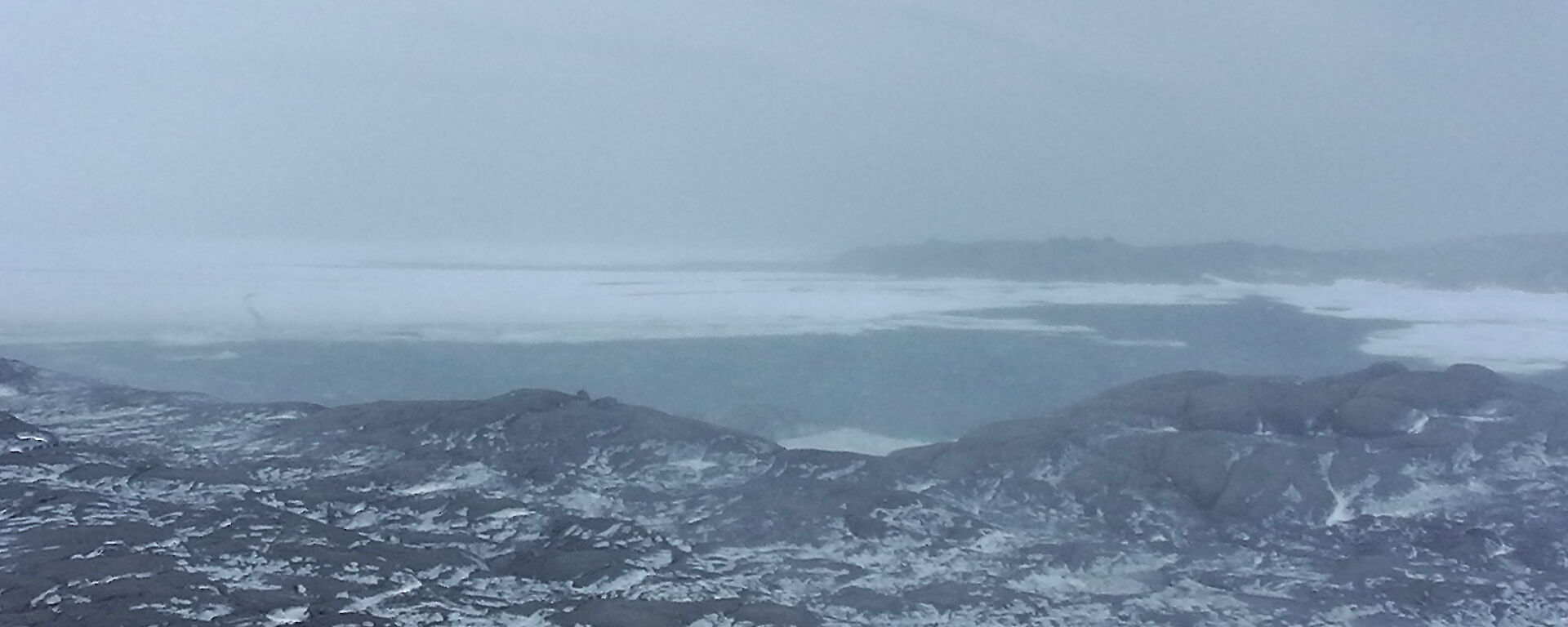 Sea ice breaking out from Bechervaise Island