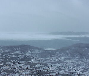 Sea ice breaking out from Bechervaise Island