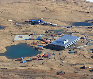 Bharati station, Larsemann Hills, photographed from above