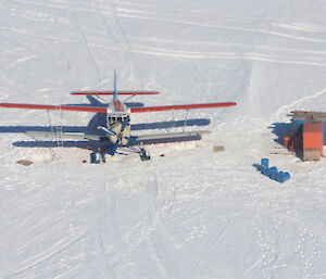 Antanov biplane in the snow at Progress skiway