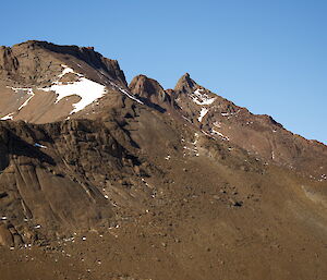 A close view of Mt Henderson taken from Lake Henderson