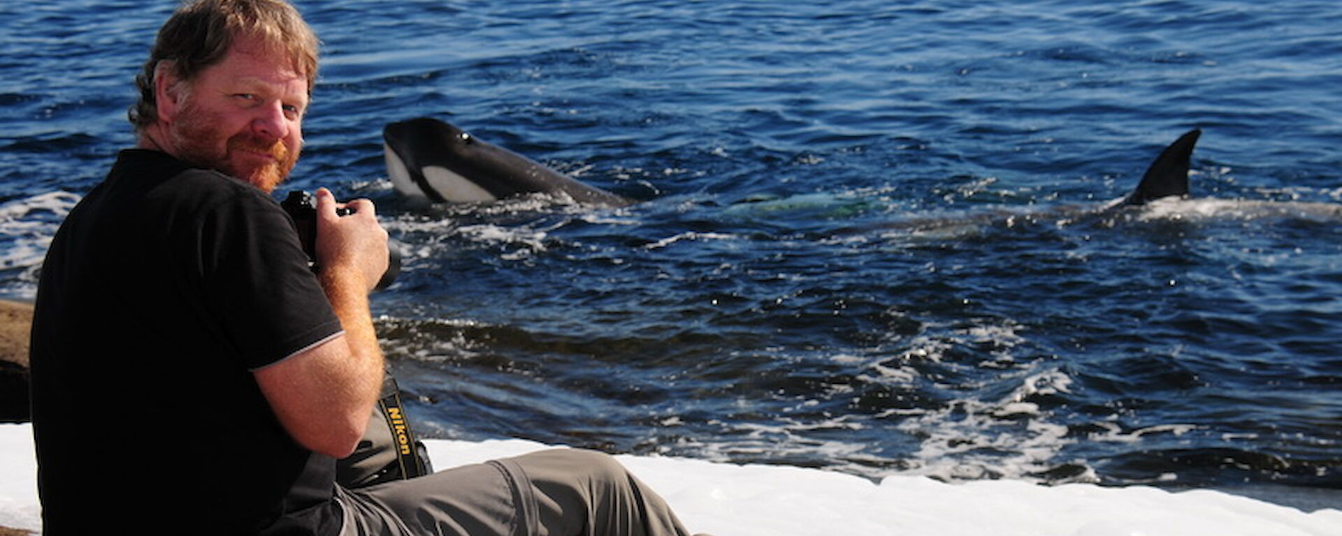 Craig with Orcas