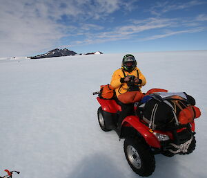 Peter L with Mt Henderson in background