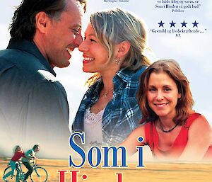 Sa Som i Himmelen film poster showing a smiling couple