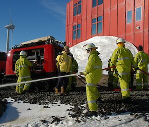 Mawson fire response exercise