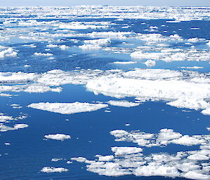 Aerial photo of pack ice