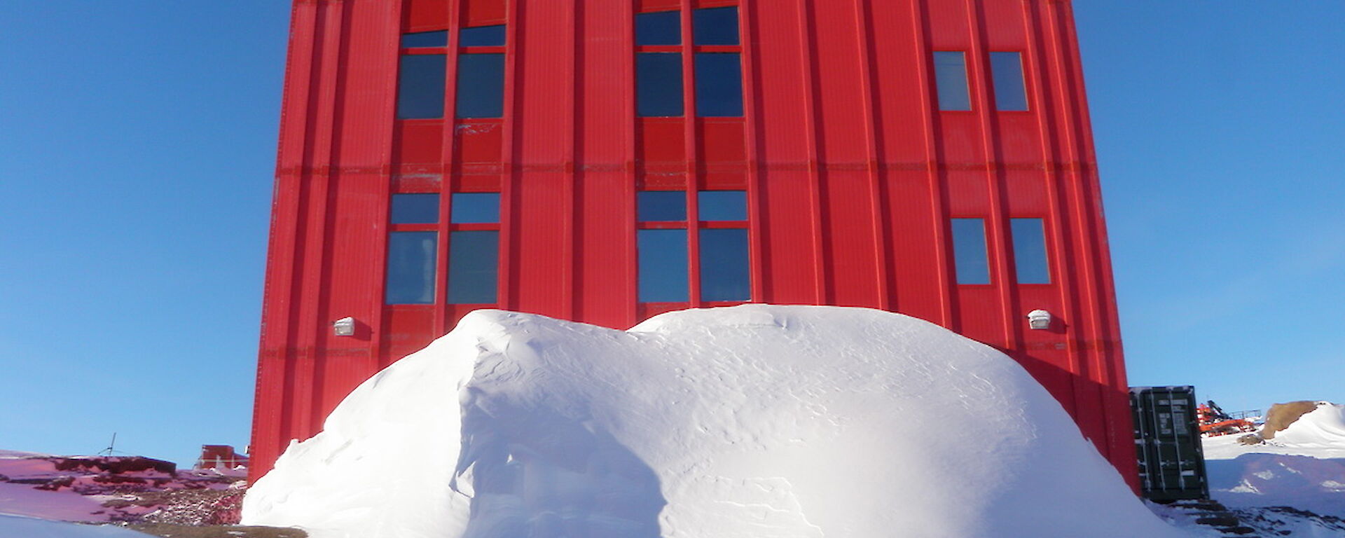 Snow build up near living quarters