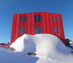 Snow build up near living quarters