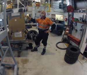 Geoff Brealey in the mechanical workshop