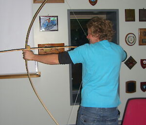 Keldyn with a bow and arrow