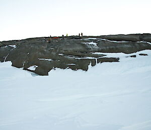 Mawson SAR exercise — The ‘patient’ located in a tidal sump at the base of the cliff