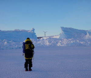 Collapsed ice cliff