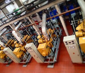 Mawson power house engines from above