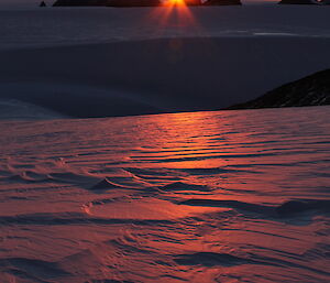 Sun rising over the North Masson Range