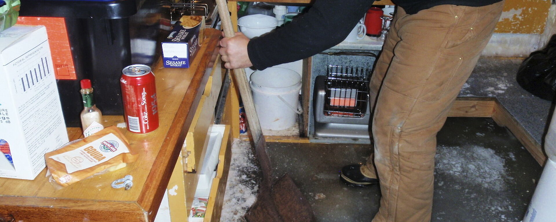 Ice floor Colbeck hut