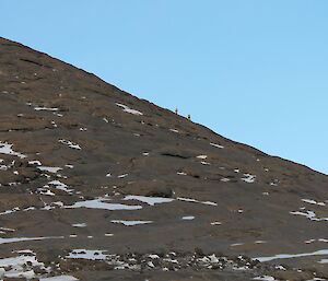 Craig and Pete climbing back down