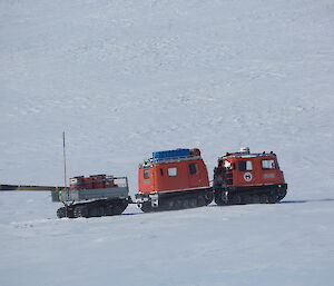 Hägglunds and trailer on plateau