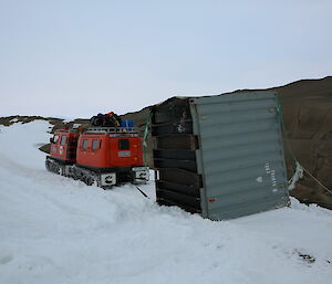 Dragging container with Hagg